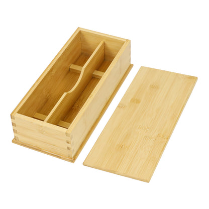 GL--Bamboo cutlery box, can hold knives and forks, chopsticks, customized logo, size