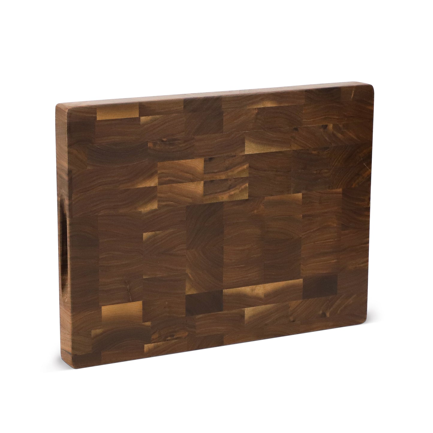 Walnut End Grain Cutting Board with Easy-Grip Grooves