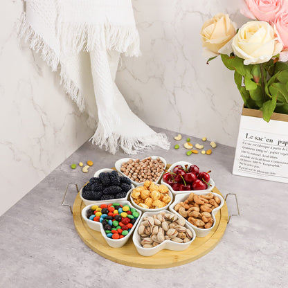 GL--8-piece ceramic divider tray, custom size, custom logo, suitable for parties