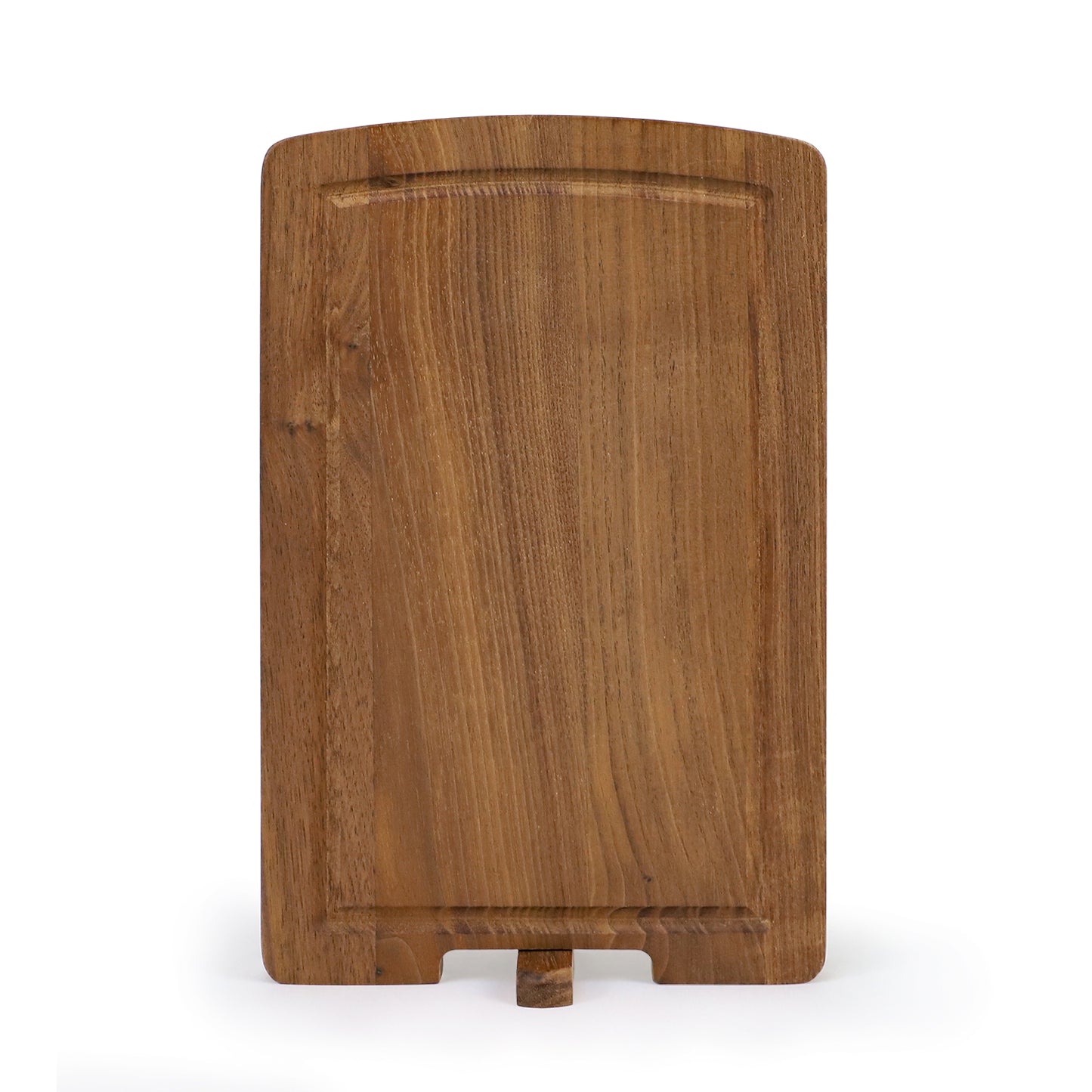 Walnut cutting board with swivel feet