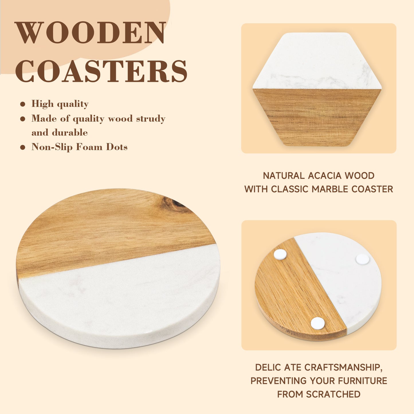 Wooden Coaster Set