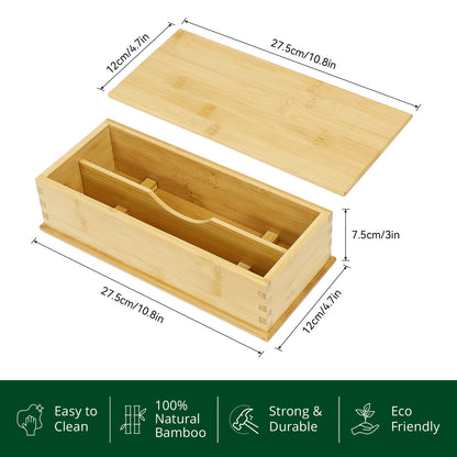 GL--Bamboo cutlery box, can hold knives and forks, chopsticks, customized logo, size