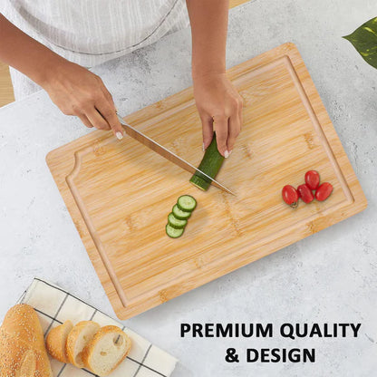 GL-- Bamboo Custom 3-piece Cutting Board Bamboo Wood Set Cutting Board Cutting Board with Juice Groove Function