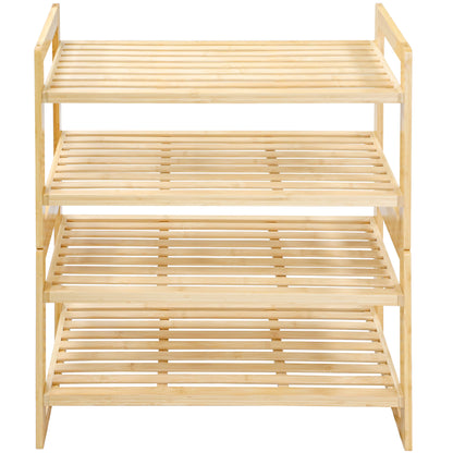 GL--Bamboo four-layer shoe rack, customizable number of layers, custom logo, custom size