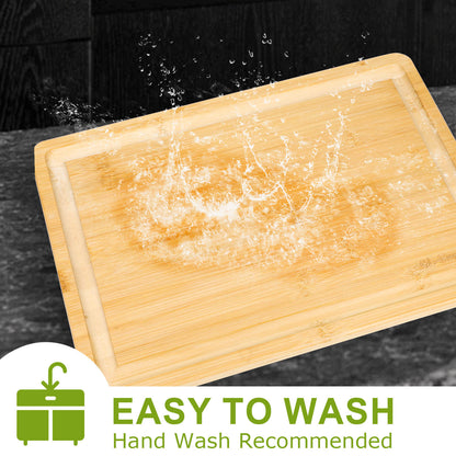 GL-Bamboo Cutting Board with Deep Juice Groove