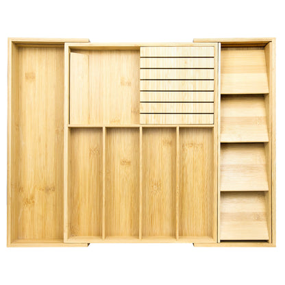 GL-Bamboo Expandable Drawer Organizer