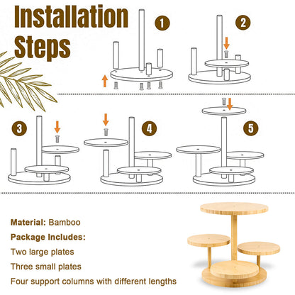 GL-Bamboo Tiered Cake Stand