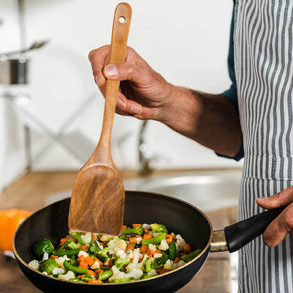 GL-Bamboo Acacia Wood Cooking Spoon Set With Utensils Holder