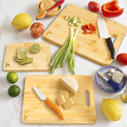 GL-Bamboo Cutting Board Set of 3 with Handle