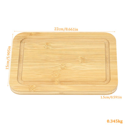 GL - Small bamboo cutting board with juice groove and handle, custom size, logo