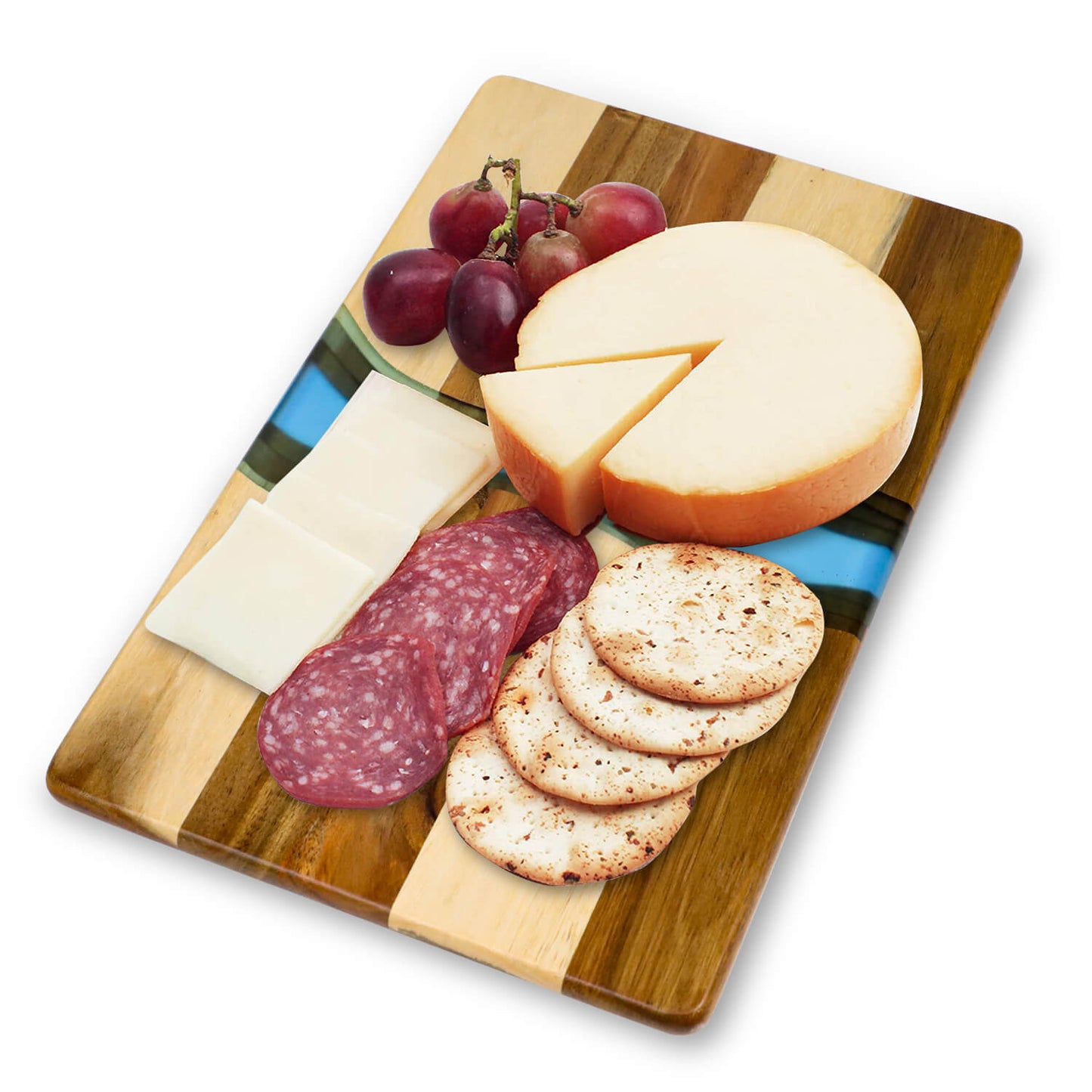 GL-Bamboo Large Acacia and Resin Cutting Board for Charcuterie Board