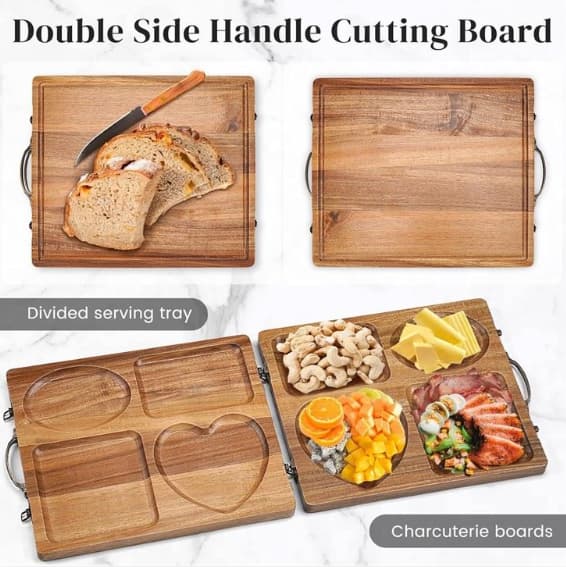 double side aacia wood serving tray double side aacia wood serving tray